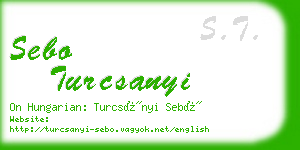 sebo turcsanyi business card